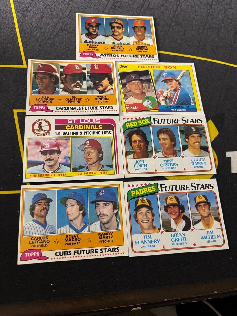 Topps Multicolor Baseball Future Stars Card Lot - Yellow, Blue, Red